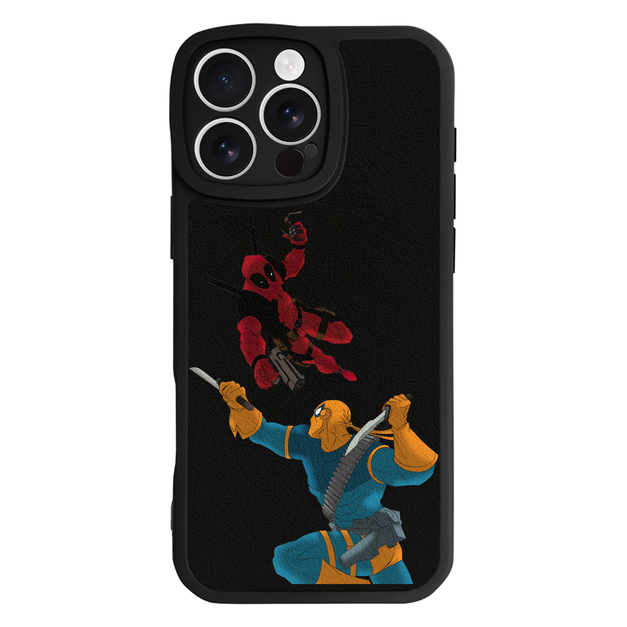 （画像用） Deadpool デッドプール 【iPhone 16シリーズ対応】シリコンスマホケース（レザー調） 材質：シリコン